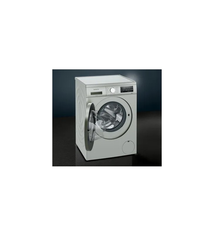 Siemens iQ500 WU14UTS9 lavatrice Caricamento frontale 9 kg 1400 Giri/min A Argento, Acciaio inossidabile