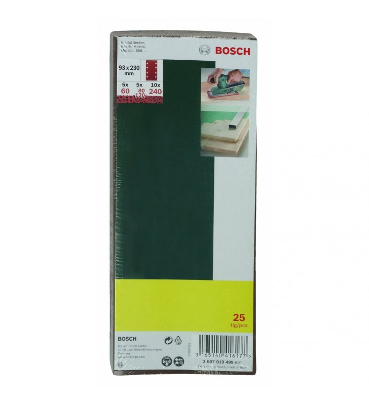 Bosch 2 607 019 499 accessorio per levigatrici 25 pz
