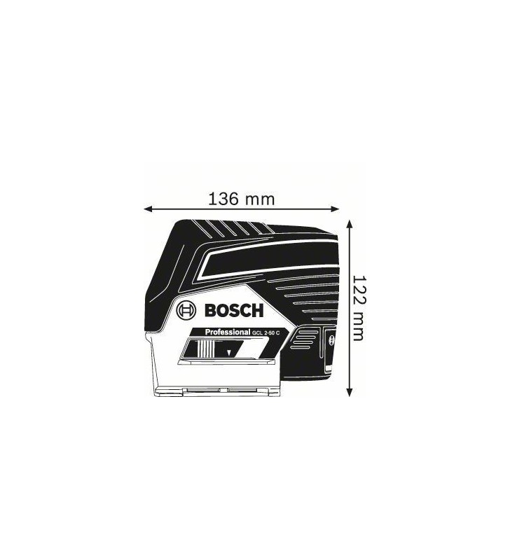 Bosch GCL 2-50 C Livella lineare/puntiforme 20 m 650 nm (1 mW)