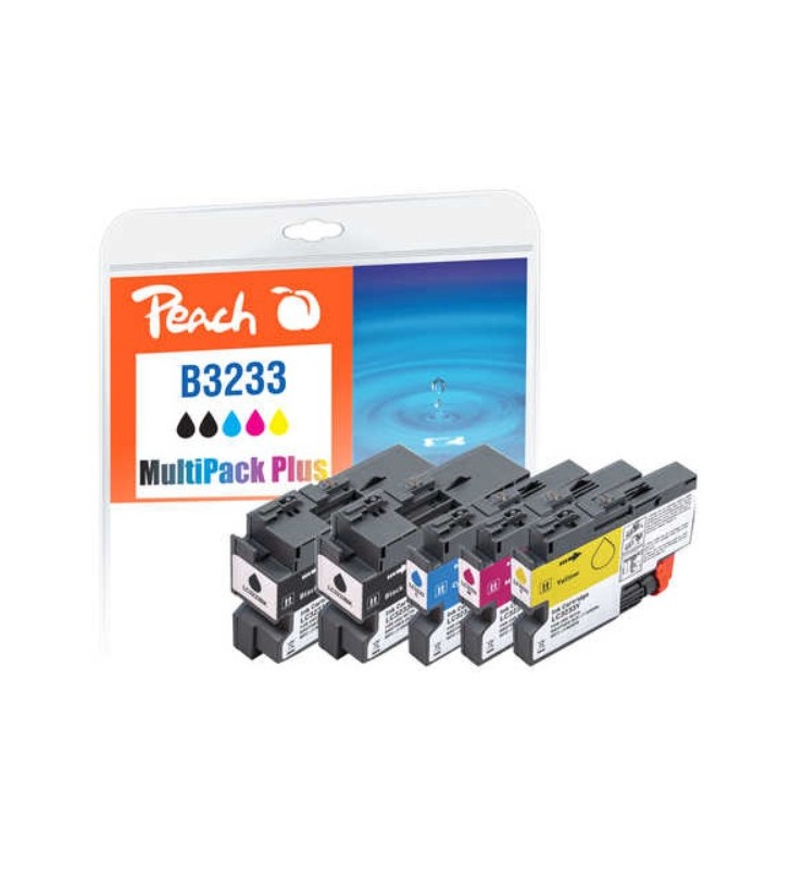 Peach LC-3233 cartuccia d'inchiostro 5 pz Nero, Ciano, Magenta, Giallo