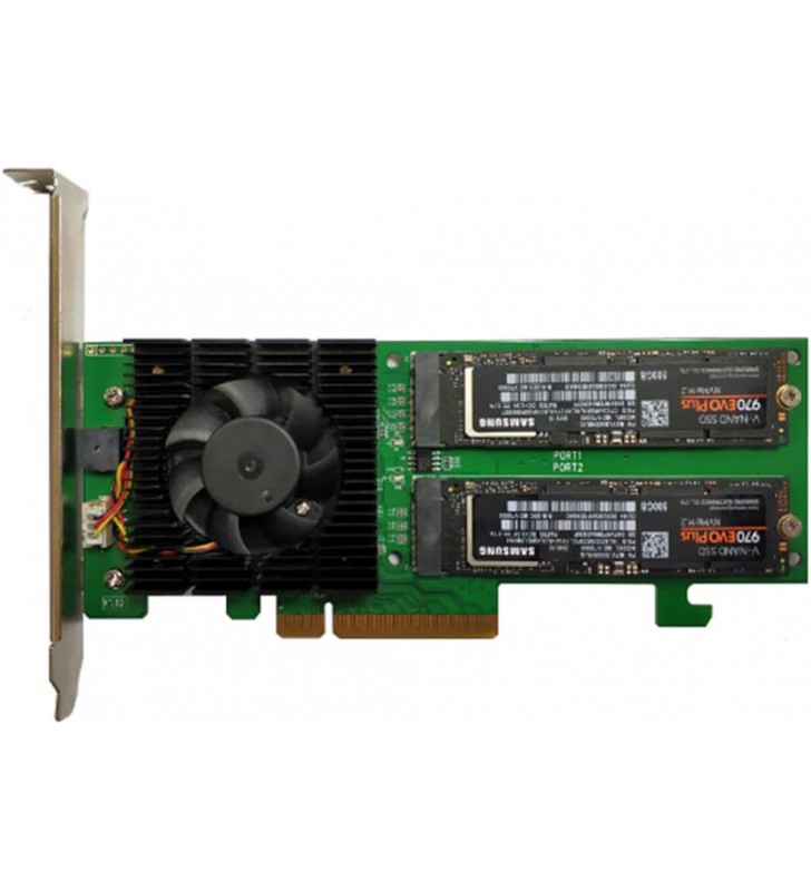 Highpoint SSD7202 - Tarjeta controller RAID PCIe 3.0 x8 de 2 ports M.2 NVMe RAID AIC