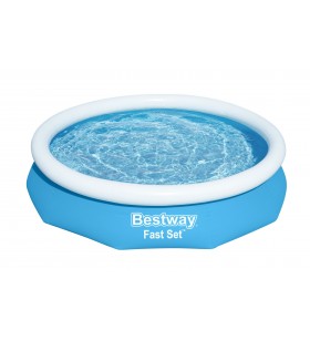 Bestway Fast Set 57456 piscina fuori terra Piscina con bordi/gonfiabile Piscina rotonda Blu, Bianco
