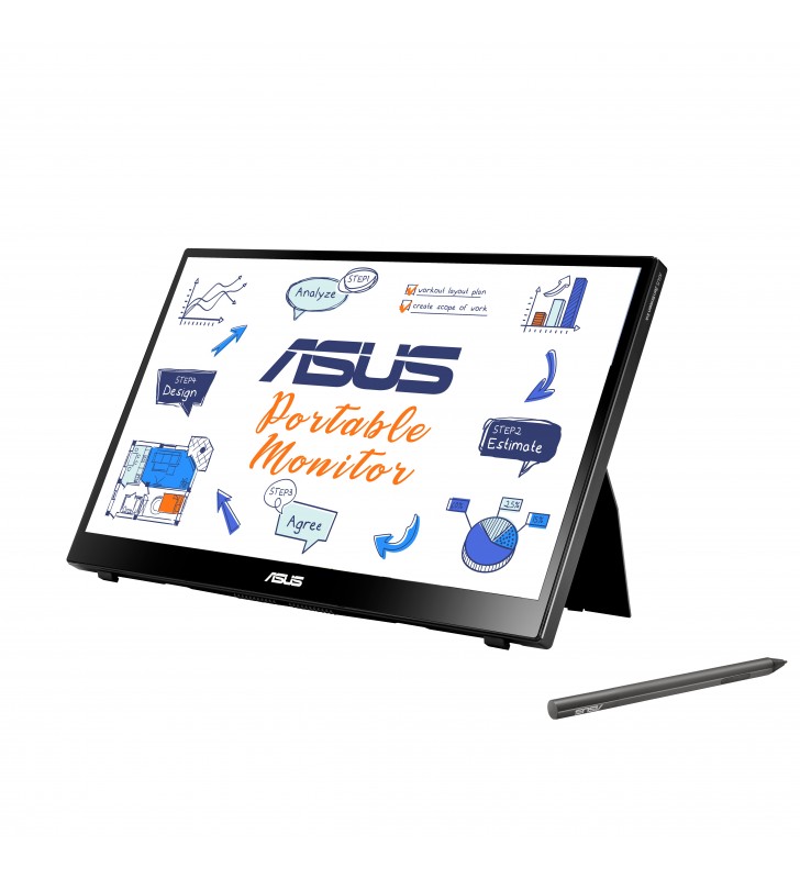 ASUS MB14AHD 35,6 cm (14") 1920 x 1080 Pixel Multi-touch Nero