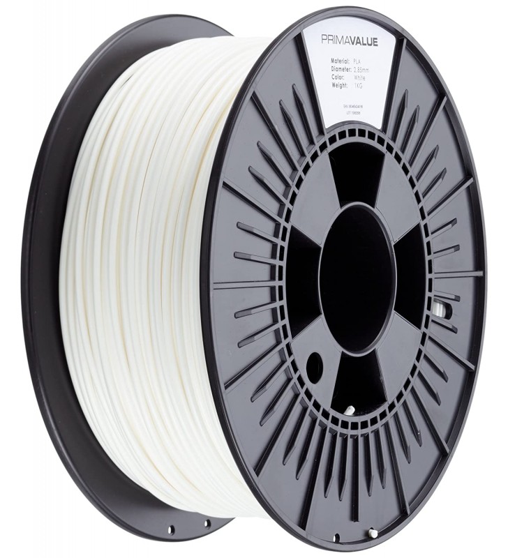 Prima Filaments PV-PLA-285-1000-WH Pla filament, 2.85 mm, 1 kg spool, White
