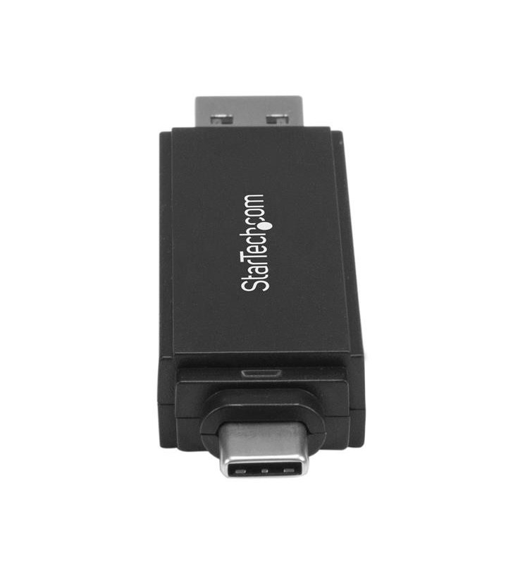 StarTech.com SDMSDRWU3AC cititoare de carduri Negru USB 3.2 Gen 1 (3.1 Gen 1) Type-A/Type-C