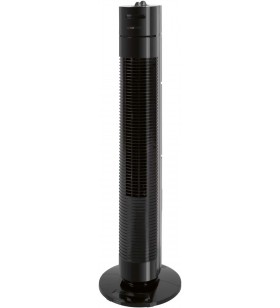 Clatronic TVL 3770 Tower Fan, 3 Speed Levels, 75° Oscillating (Switchable), 120 Minute Timer, Black