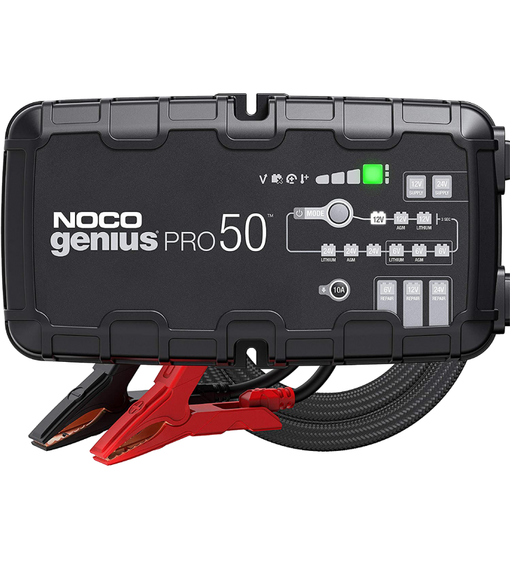 NocoGenius redresor Smart 6+12+24V 50A/50A/24A pentru acumulatori maxim 500A/1000A Genius Pro50 (1/2)