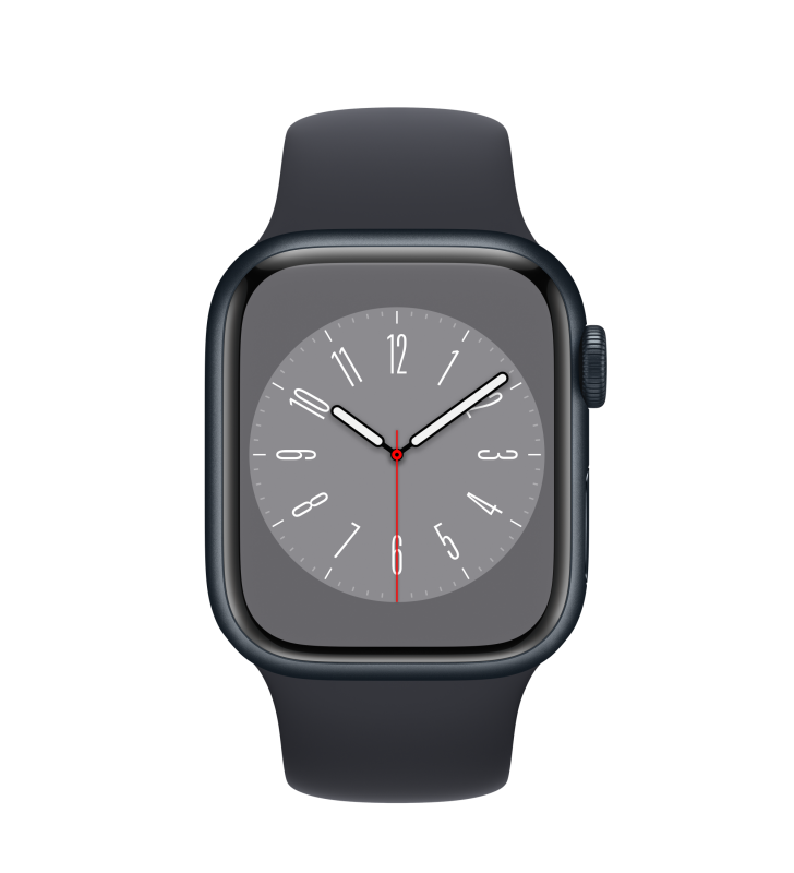 Apple Watch Series 8 GPS 41 mm, aluminium midnight, Sportarmband midnight