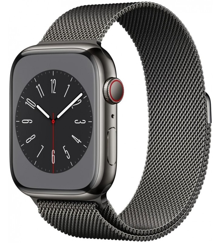Apple Watch Series 8 GPS + Cellular 41mm Graphite Stainless Steel Case / Graphite Milanese Loop