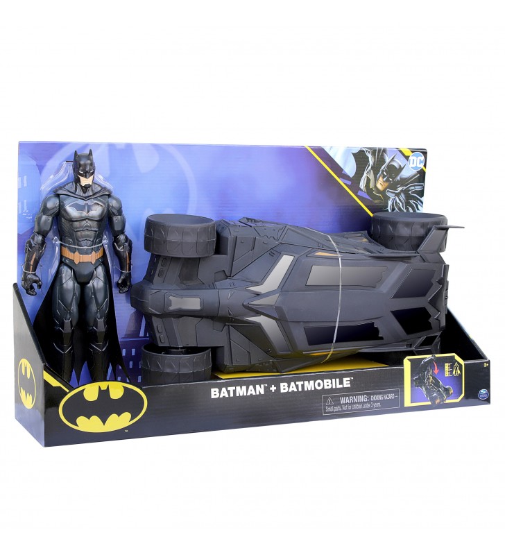 DC Comics , set Batman e Batmobile, action figure di Batman da 30 cm, giocattoli per bambini e bambine da 3 anni in su