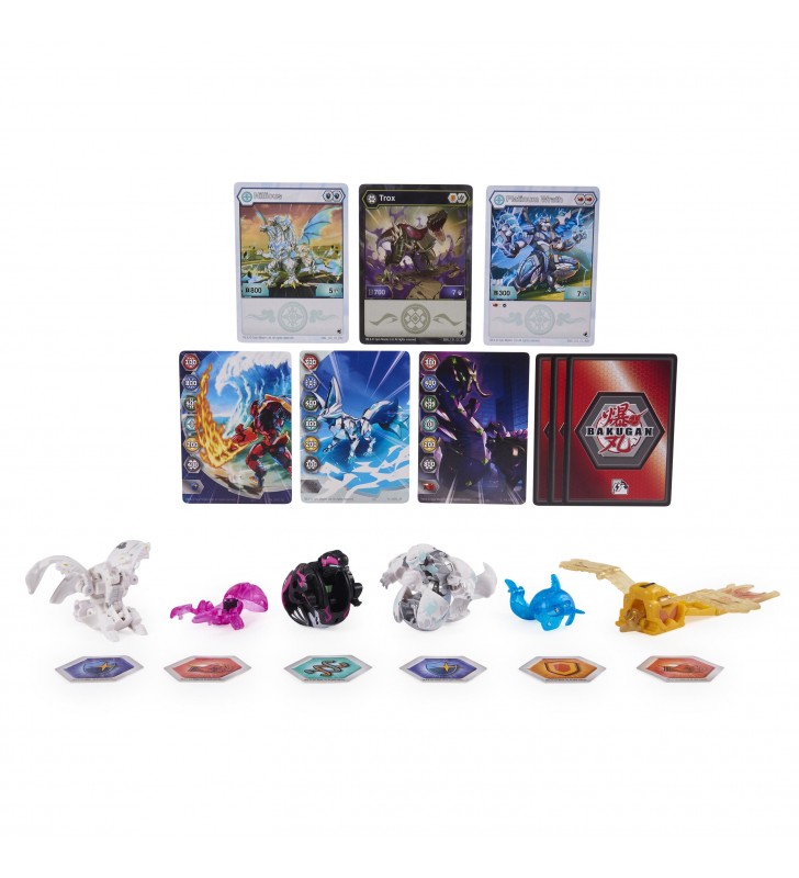 Bakugan Evolutions, Battle Strike Pack con Wrath e Insectra, include 6 action figure , 9 carte collezionabili e 8 BakuCore,
