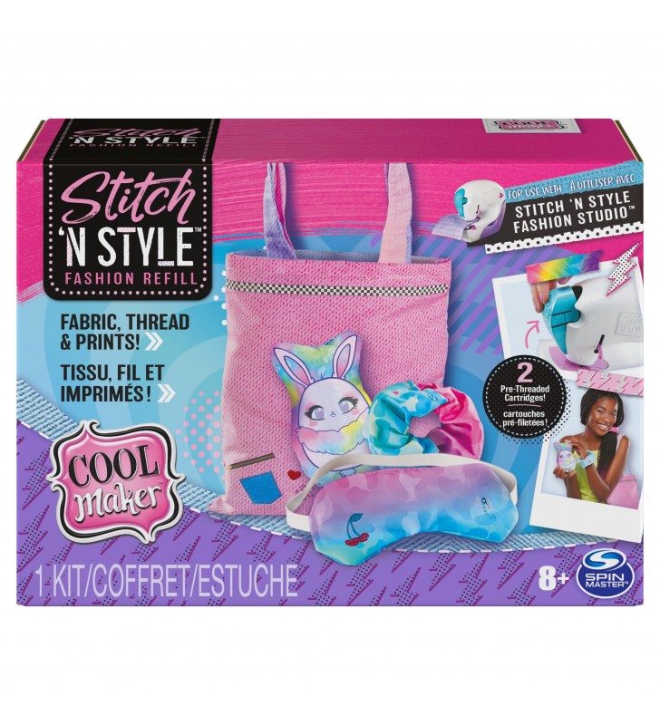 Cool Maker Stitch 'N Style Fashion Studio | Kit di ricarica per Macchina da Cucire per bambini e bambine | 2 cartucce con filo