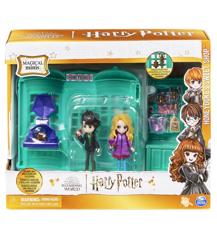 Wizarding World Harry Potter, Magical Minis Negozio Mielandia con 2 personaggi e 5 accessori, giocattoli per bambini dai 6 anni