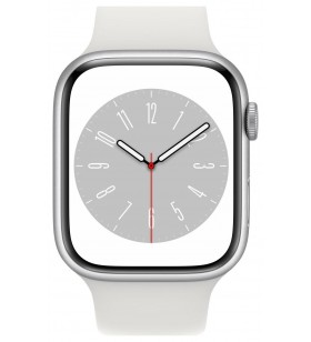 Apple Watch Series 8 GPS + Cellular 45mm Silver Aluminium Case / White Sport Band Regular