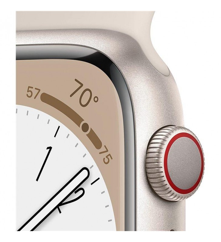 Apple watch series 8 (gps + cellular) 45mm polarstern aluminum case, polarstern sport strap