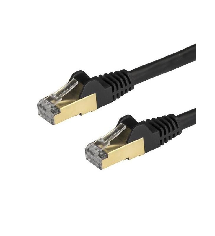 StarTech.com 6ASPAT2MBK cabluri de rețea 2 m Cat6a U/FTP (STP) Negru