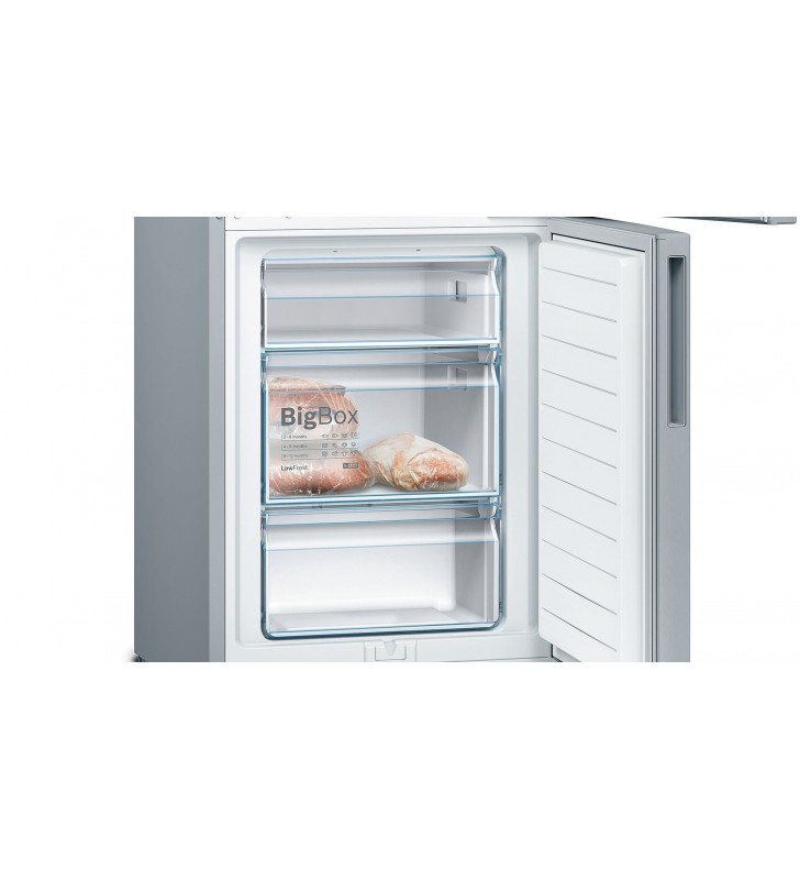 Bosch Serie 4 KGV33VLEA frigorifero con congelatore Libera installazione 289 L E Acciaio inossidabile
