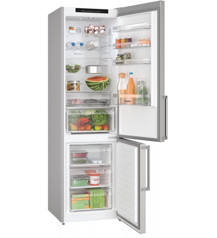 Bosch Serie 4 KGN39VIBT frigorifero con congelatore Libera installazione 363 L B Acciaio inossidabile