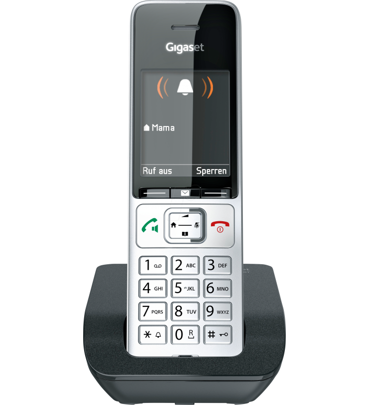 GIGASET C500 DECT telephone, one handset, silver/black