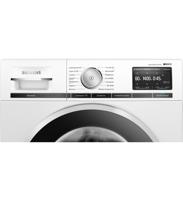 Siemens iQ800 WM14VG44 lavatrice Caricamento frontale 9 kg 1400 Giri/min A Bianco