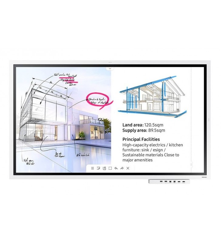 Samsung WM55R 139,7 cm (55") LED 4K Ultra HD Ecran tactil Panou informare digital de perete Alb
