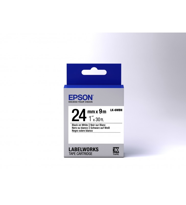 Epson Label Cartridge Standard LK-6WBN Black/White 24mm (9m)