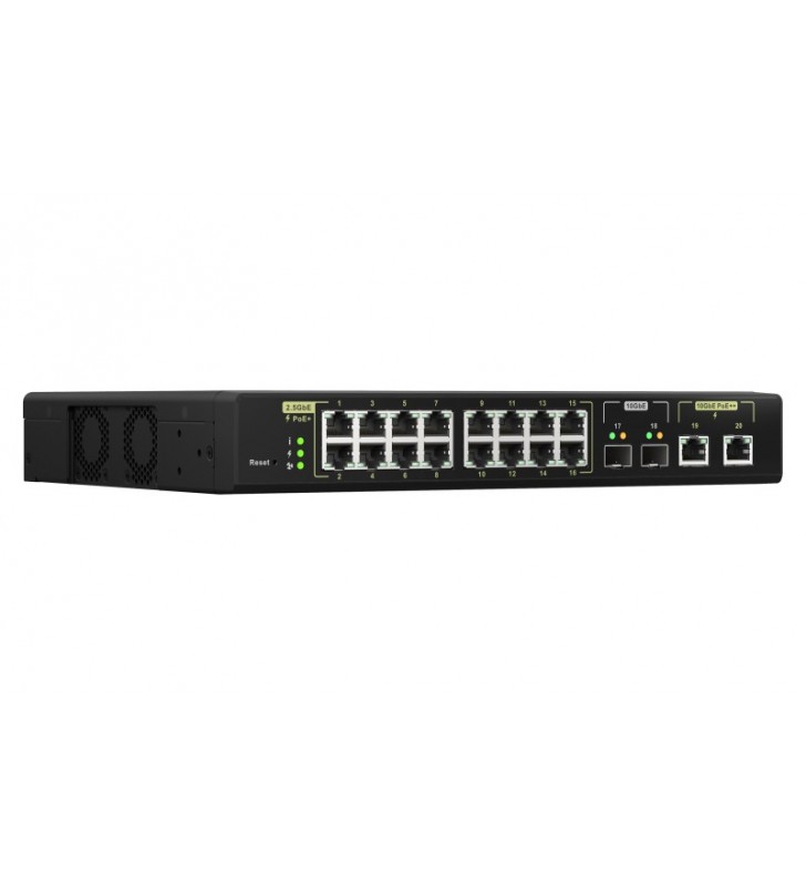 QNAP QSW-M2116P-2T2S switch di rete Gestito L2 2.5G Ethernet Supporto Power over Ethernet (PoE) Nero