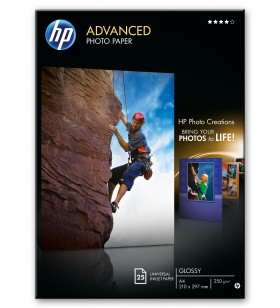 HP Q5456A hârtii fotografică Negru, Albastru, Alb Glasată A4