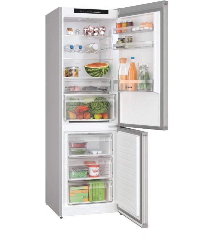 Bosch Serie 4 KGN362LDF frigorifero con congelatore Libera installazione 321 L D Acciaio inossidabile