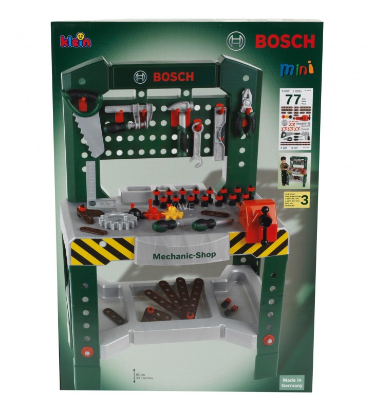 Bosch Werkbank mit 77-teiligem Zubehörset, Kinderwerkzeug