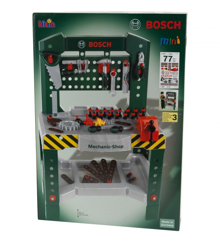 Bosch Werkbank mit 77-teiligem Zubehörset, Kinderwerkzeug