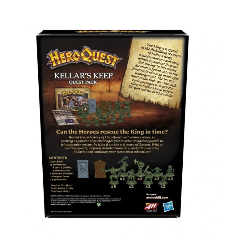 Avalon Hill HeroQuest Kellar's Keep Espansione del gioco da tavolo Viaggio/avventura