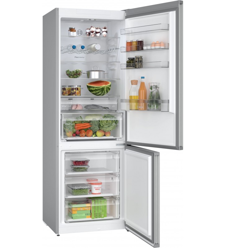 Bosch Serie 4 KGN497LDF frigorifero con congelatore Libera installazione 440 L D Acciaio inossidabile