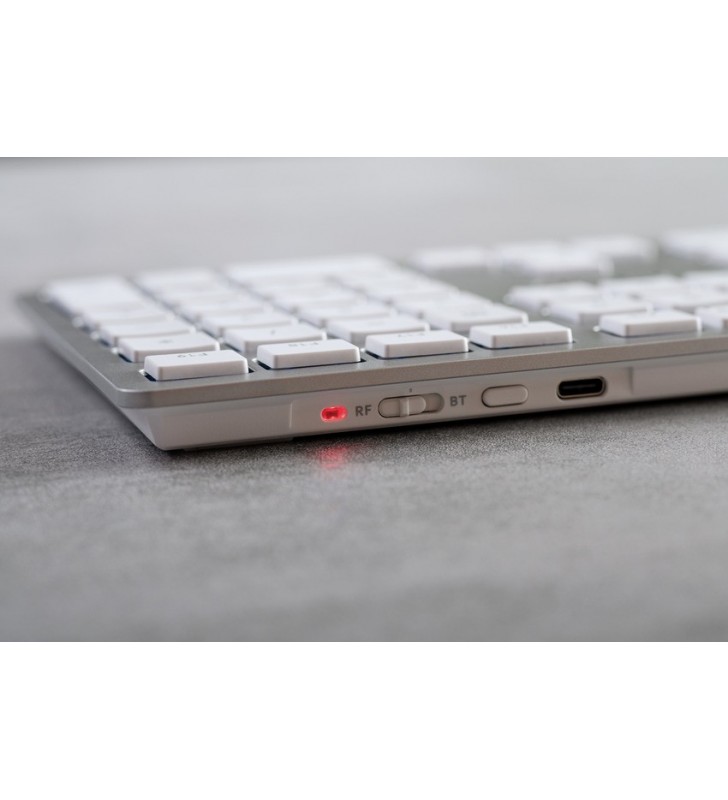 CHERRY KW 9100 SLIM FOR MAC tastiera USB + Bluetooth QWERTZ Tedesco Argento