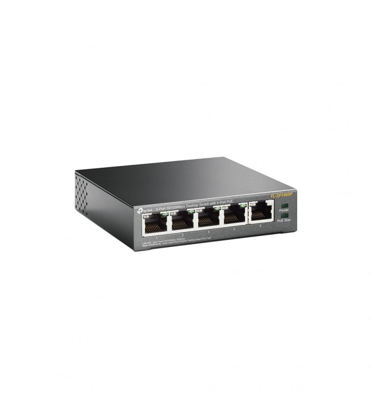TP-LINK TL-SF1005P switch-uri Fara management Fast Ethernet (10/100) Negru Power over Ethernet (PoE) Suport