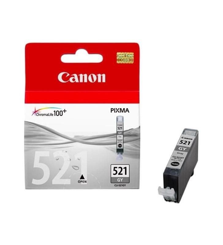 Cartus cerneala Original Canon CLI-521G  Gray, compatibil iP3600/iP4600/MP540/MP620 "BS2937B001AA"