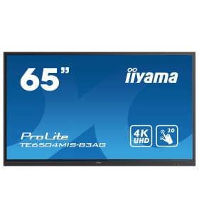 iiyama TE6504MIS-B3AG visualizzatore di messaggi Pannello piatto interattivo 165,1 cm (65") Wi-Fi 400 cd/m² 4K Ultra HD Nero
