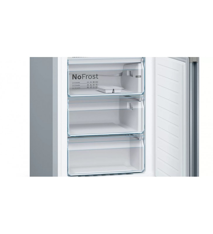 Bosch Serie 4 KGN39IJEA+KSZ1BVK00 frigorifero con congelatore Libera installazione 368 L E Champagne