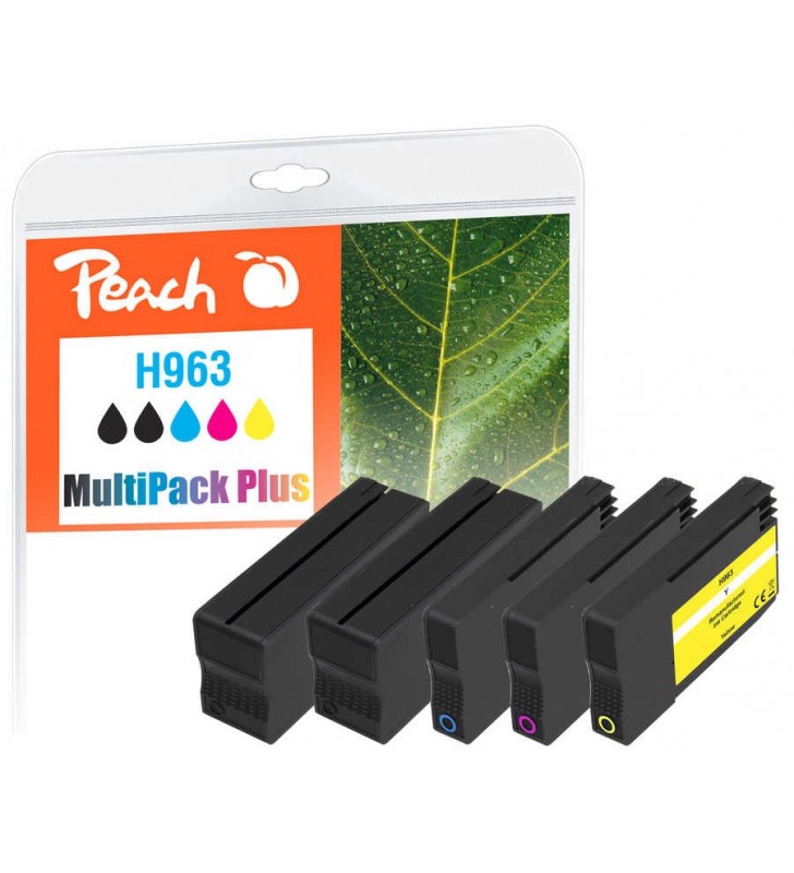 Peach PI300-999 cartuccia d'inchiostro 5 pz Compatibile Resa standard Nero, Ciano, Magenta, Giallo
