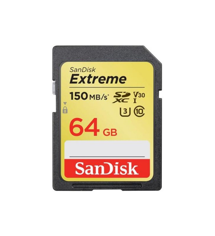 Card memorie Sandisk Extreme SDXC 64GB, Clasa 10