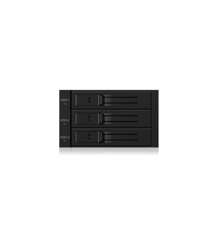 ICY BOX IB-563SSK 2x 5,25" Vassoio per unità di memorizzazione Nero