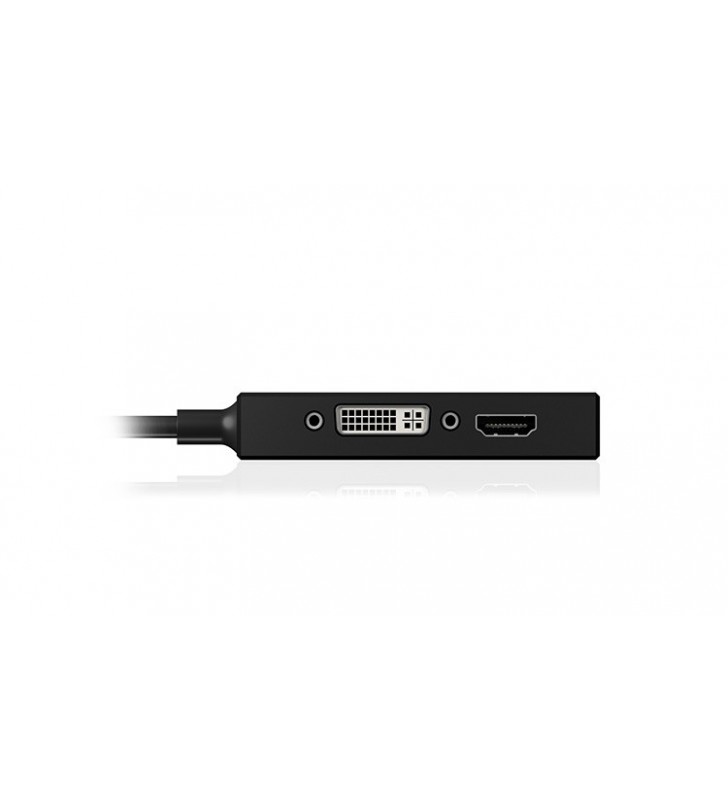 ICY BOX IB-AC1031 DisplayPort DVI-D + VGA (D-Sub) + HDMI Nero