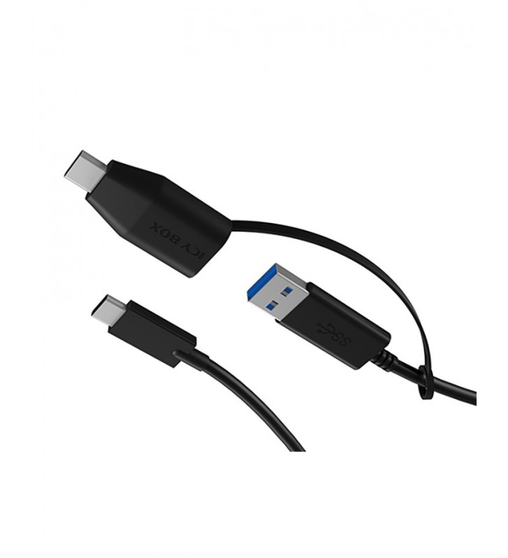 ICY BOX IB-CB034 cavo USB 1 m USB 3.2 Gen 2 (3.1 Gen 2) USB C USB A Nero