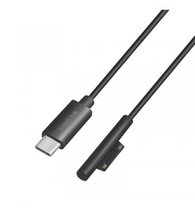 CABLU alimentare LOGILINK, pt. Microsoft Surface, USB Type-C (T) la Surface conncetor,  1.8m, black, "PA0224"