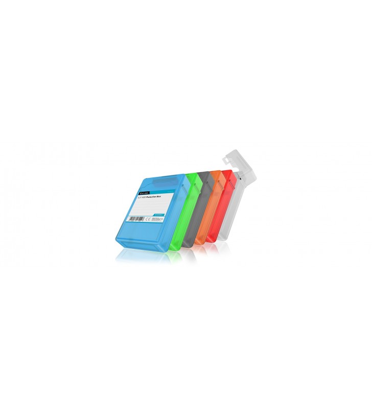 ICY BOX IB-AC602b-6 Custodia a sacchetto Plastica Blu, Verde, Grigio, Arancione, Rosso, Bianco
