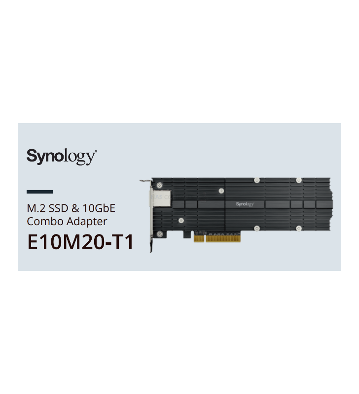 Synology E10M20-T1 M.2 SSD & 10GbE Combo Adapter Card