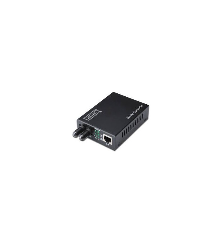 Gigabit Ethernet Media Converter, Multimode ST connector, 850nm, up to 0.5km