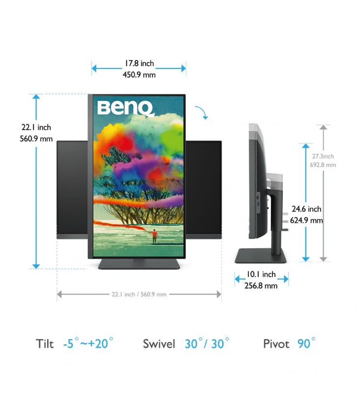 Benq PD2705U 68,6 cm (27") 3840 x 2160 Pixel 4K Ultra HD LED Nero