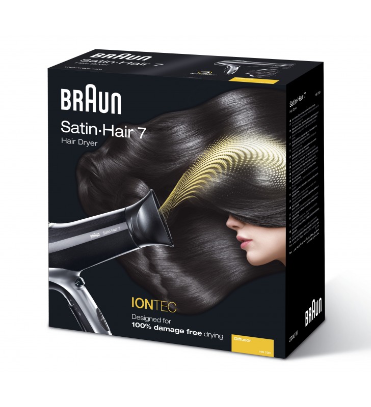 Braun Satin Hair 7 HD 730 2200 W Nero