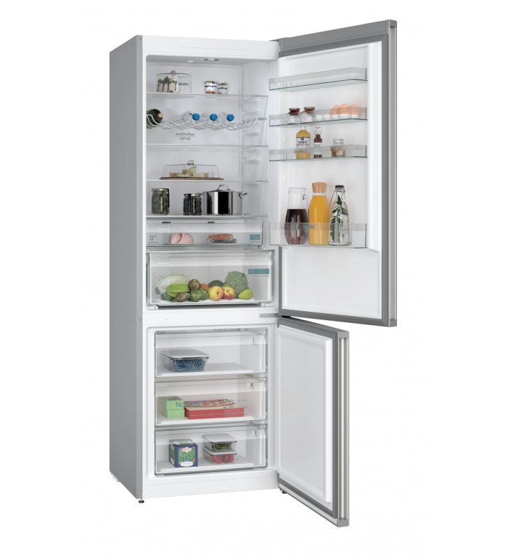 Siemens iQ300 KG49NXIBF frigorifero con congelatore Libera installazione 440 L B Acciaio inossidabile